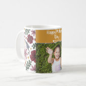 Einfache Elegante Modern Mothers Day Foto Name Kaffeetasse (Vorderseite Links)