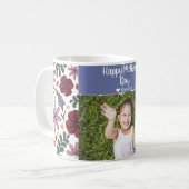 Einfache Elegante Modern Mothers Day Foto Name Kaffeetasse (Vorderseite Links)