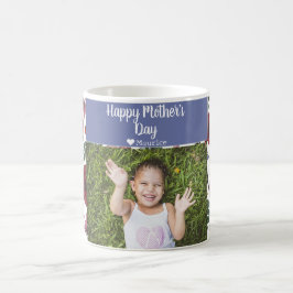 Einfache Elegante Modern Mothers Day Foto Name Kaffeetasse