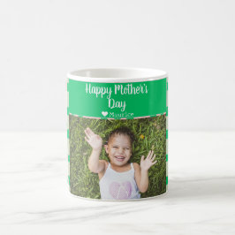 Einfache Elegante Modern Mothers Day Foto Name Kaffeetasse