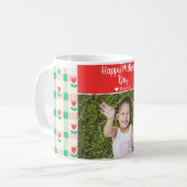 Einfache Elegante Modern Mothers Day Foto Name Kaffeetasse (Vorderseite Links)