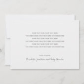 Einfache Elegante moderne Babygeschenke für Jungen Dankeskarte (Rückseite)