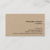 Einfache Elegante moderne Berufliche Luxe Kraft Visitenkarte (Vorderseite)