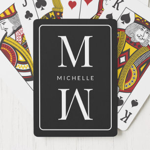 Einfache Elegante, moderne Bezeichnung Schwarz Mon Spielkarten