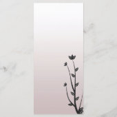 Einfache elegante moderne Blätter Hochzeitsmenü Programm (Rückseite)