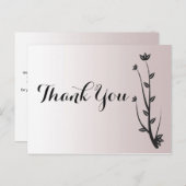 Einfache Elegante Moderne Blätter Vielen Dank Postkarte (Vorne/Hinten)