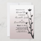 Einfache Elegante moderne BlätterRehearsal Aben Einladung (Vorderseite)