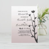 Einfache Elegante moderne BlätterRehearsal Aben Einladung (Stehend Vorderseite)