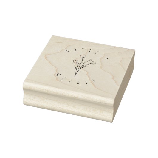 Einfache Elegante Moderne Blumenaufkleber Gummistempel (Stempel)