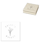 Einfache Elegante Moderne Blumenaufkleber Gummistempel (Stempel)