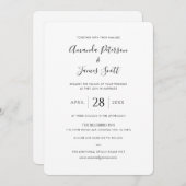 Einfache elegante, moderne Einladungs-Vorlage für  (Vorne/Hinten)