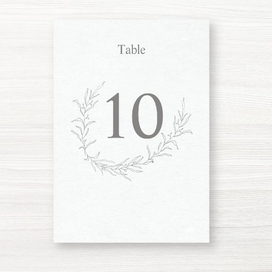 Einfache Elegante Moderne Foliage Blätter Kunst, D Tischnummer
