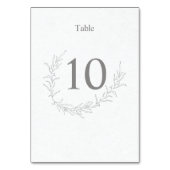 Einfache Elegante Moderne Foliage Blätter Kunst, D Tischnummer (Vorderseite)