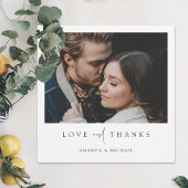 Einfache Elegante Moderne Foto Hochzeit Dankeskarte
