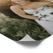 Einfache Elegante Moderne Foto Hochzeit Poster (Ecke)