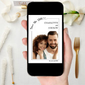 Einfache elegante moderne Foto-Hochzeit Save the D Date