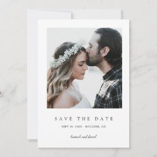 Einfache Elegante Moderne Foto Hochzeit Save The Date
