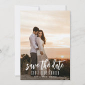 Einfache Elegante Moderne Foto Hochzeit Save The Date (Vorderseite)