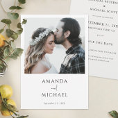 Einfache Elegante Moderne Foto Hochzeit Save The Date