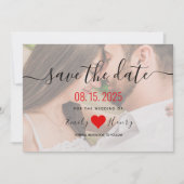 Einfache Elegante Moderne Foto Hochzeit Save The Date (Vorderseite)