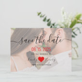 Einfache Elegante Moderne Foto Hochzeit Save The Date (Stehend Vorderseite)