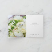 Einfache Elegante Moderne Gold Foto Hochzeit Dankeskarte (Innenseite)