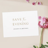 Einfache Elegante Moderne Gold Rettete den Abend Save The Date