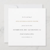 Einfache Elegante Moderne Gold Script Custom Weddi Save The Date (Rückseite)
