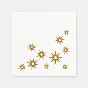Einfache Elegante Moderne Gold Sternexplosion Desi Serviette