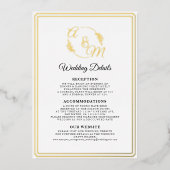 Einfache Elegante Moderne Goldfresken Folieneinladung (Vorderseite)