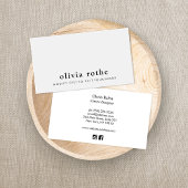 Einfache elegante, moderne Gray Gray Business Card Visitenkarte