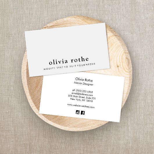 Einfache elegante, moderne Gray Gray Business Card Visitenkarte