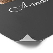 Einfache Elegante Moderne Gray Wedding Willkommen Poster (Ecke)