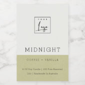 EINFACHE ELEGANTE MODERNE GRÜNWEISSE LOGO CANDY LEBENSMITTELETIKETT (Einzelnes Label)