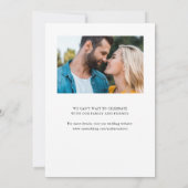 Einfache Elegante Moderne Handschrift 2 Fotos Save The Date (Rückseite)