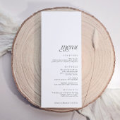 Einfache Elegante Moderne Hochzeit Menükarte