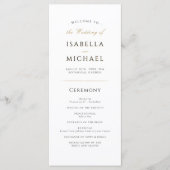 Einfache Elegante Moderne Hochzeit Programm (Vorderseite)