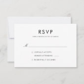 Einfache Elegante Moderne Hochzeit RSVP Custom Karte (Vorderseite)