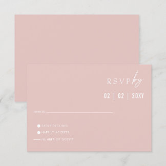 Einfache Elegante Moderne Hochzeit RSVP Karte