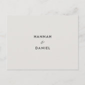 Einfache Elegante Moderne Hochzeit RSVP Postkarte (Vorderseite)