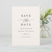 Einfache Elegante Moderne Hochzeit Save The Date (Stehend Vorderseite)