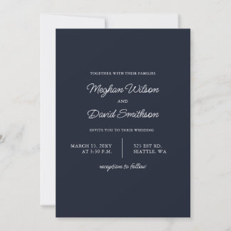 Einfache Elegante Moderne Hochzeitseinladung Einladung