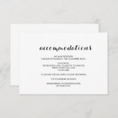 Einfache elegante moderne Hochzeitsreisekarte Begleitkarte (Vorne/Hinten)