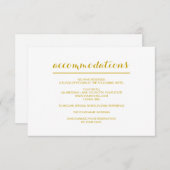 Einfache elegante moderne Hochzeitsreisekarte Begleitkarte (Vorne/Hinten)