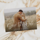 Einfache Elegante Moderne Kalligrafie Script QR Co Save The Date