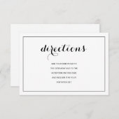 Einfache elegante moderne Karte für Hochzeiten (Vorne/Hinten)