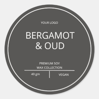 Einfache Elegante Moderne Kerzenlicht Runder Aufkleber