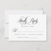 Einfache Elegante Moderne Klassische Schrift RSVP Karte (Vorderseite)