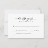 Einfache Elegante Moderne klassische Typografie Ho RSVP Karte (Vorderseite)