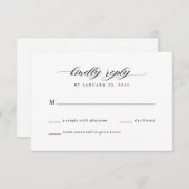 Einfache Elegante Moderne klassische Typografie Ho RSVP Karte (Vorne/Hinten)